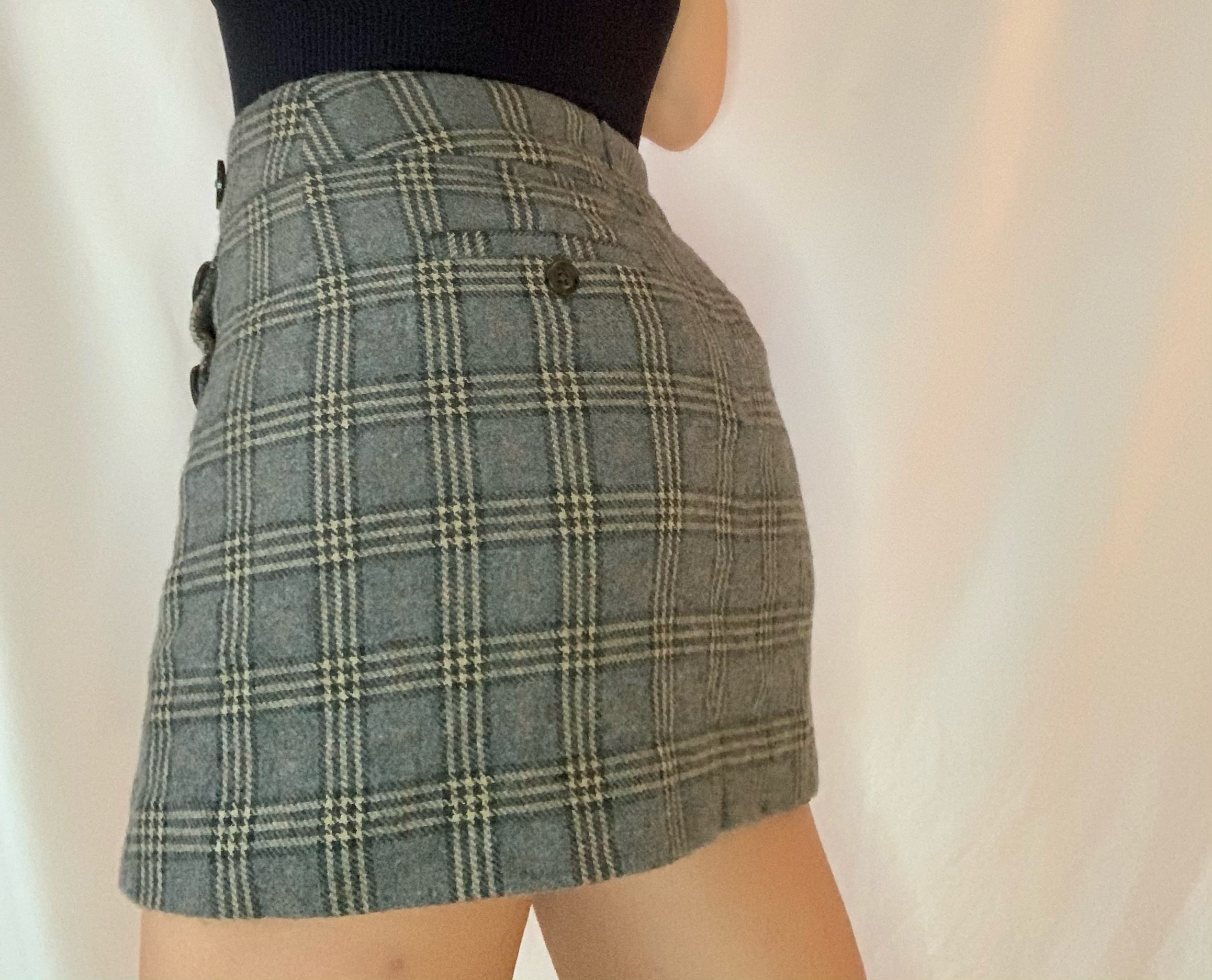 Gap wool outlet plaid skirt