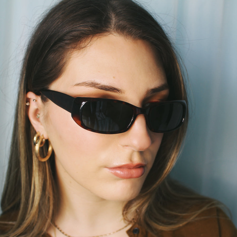 Sleek Tortoise Brown Sunglasses