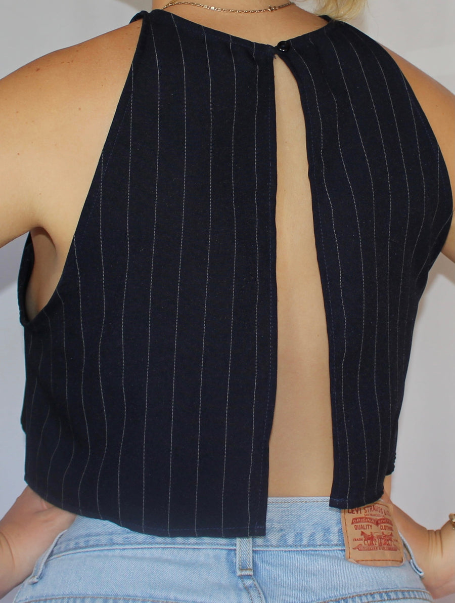 Pinstripe Crop Top