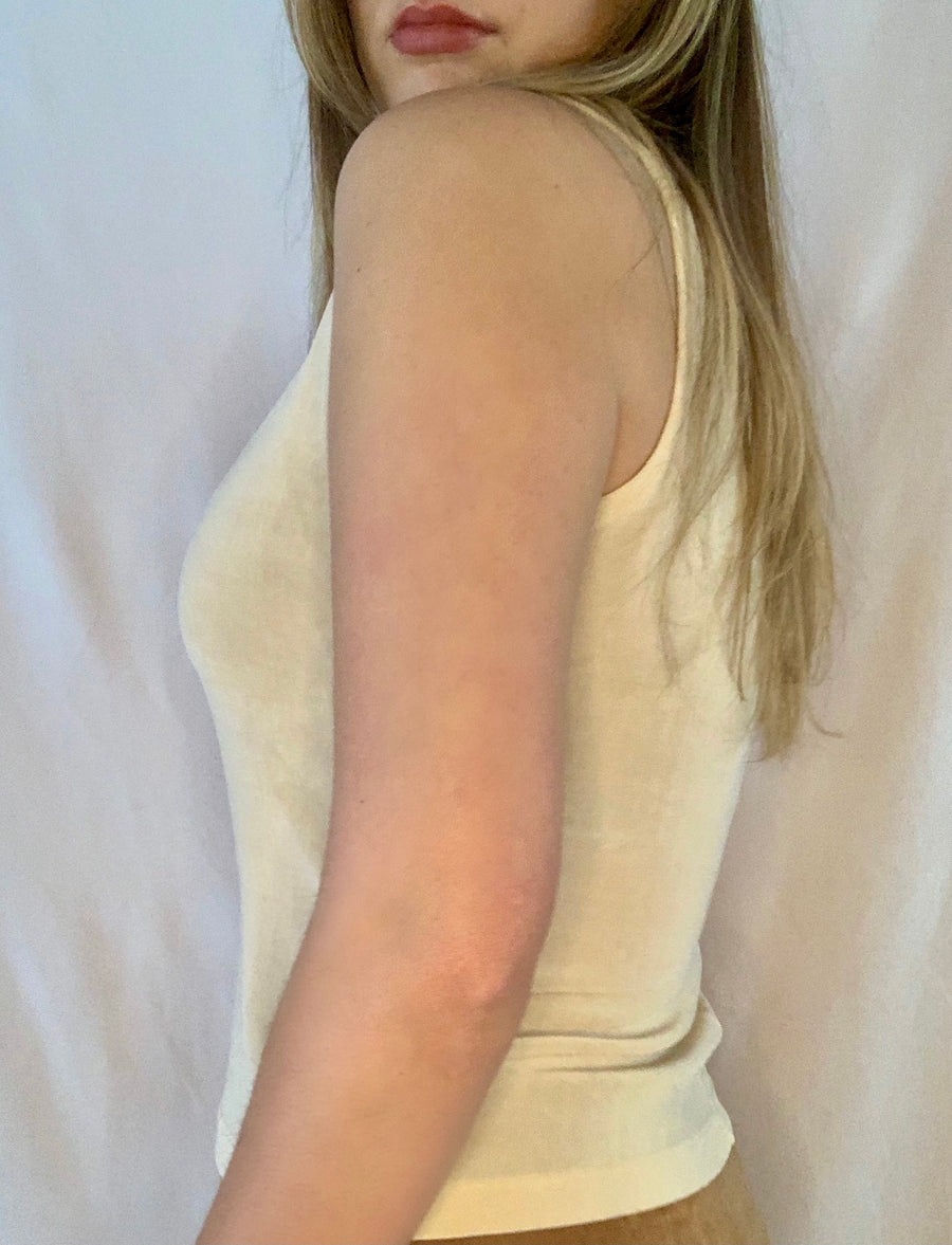 Beige Strapless Tank