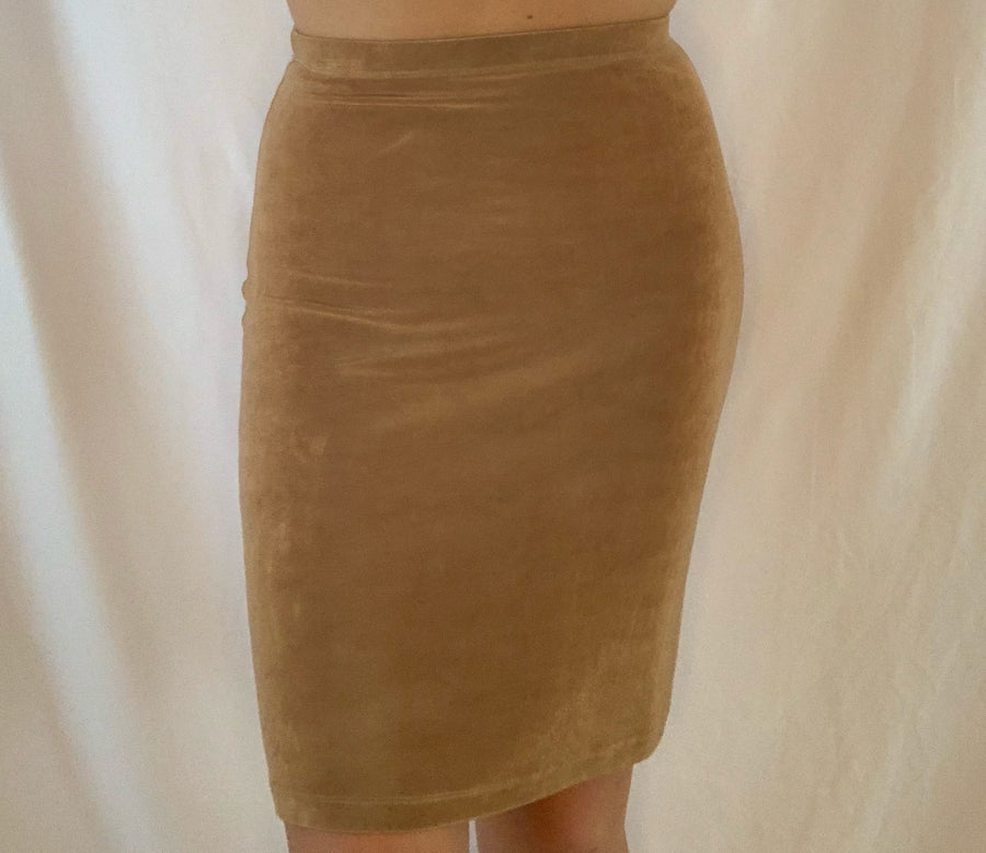 Camel Stretchy Skirt