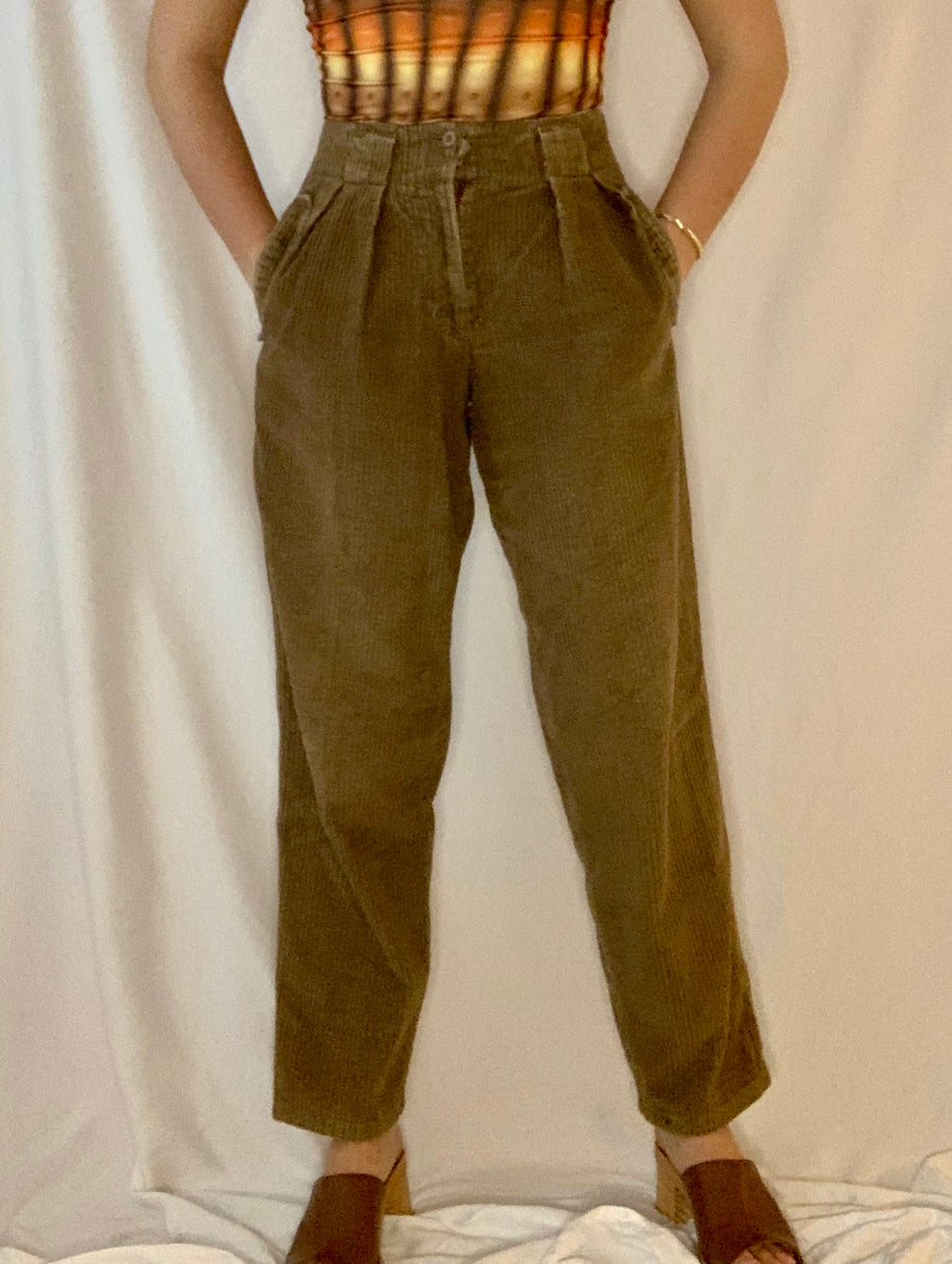 Corduroy High Waisted Pants