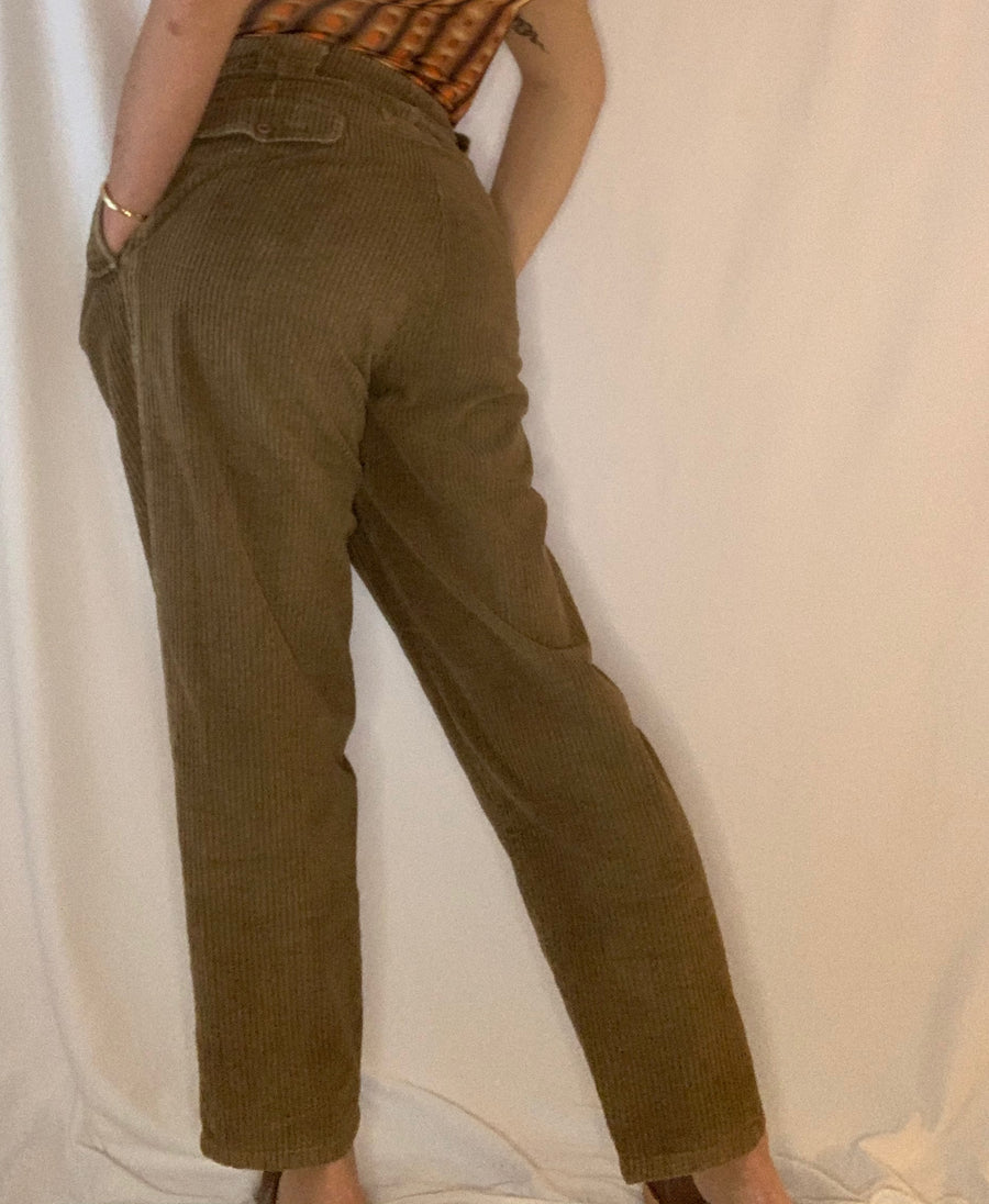 Corduroy High Waisted Pants