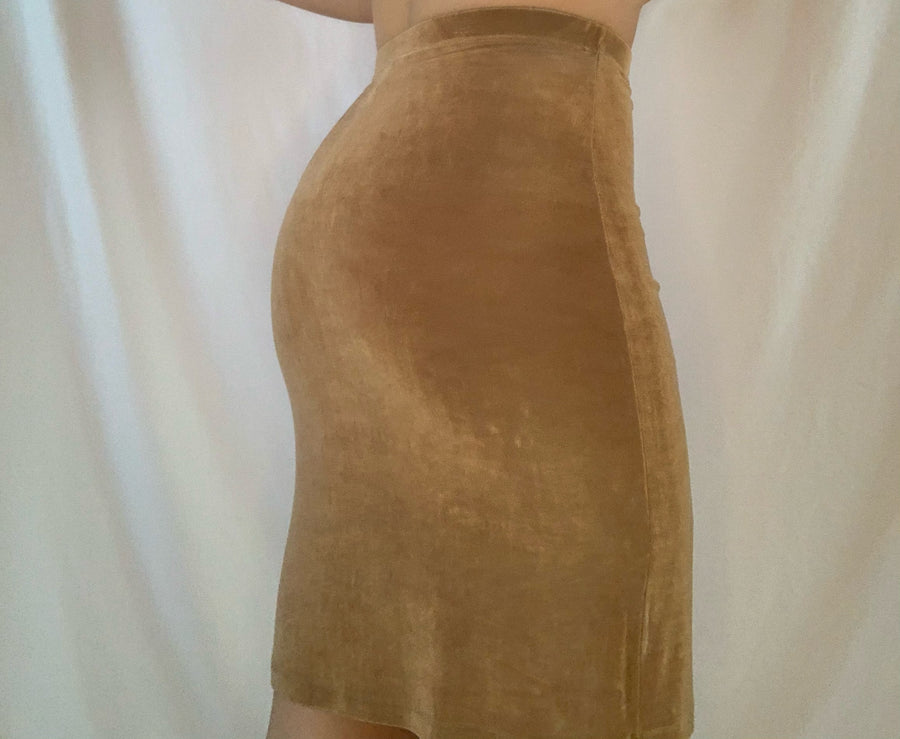 Camel Stretchy Skirt