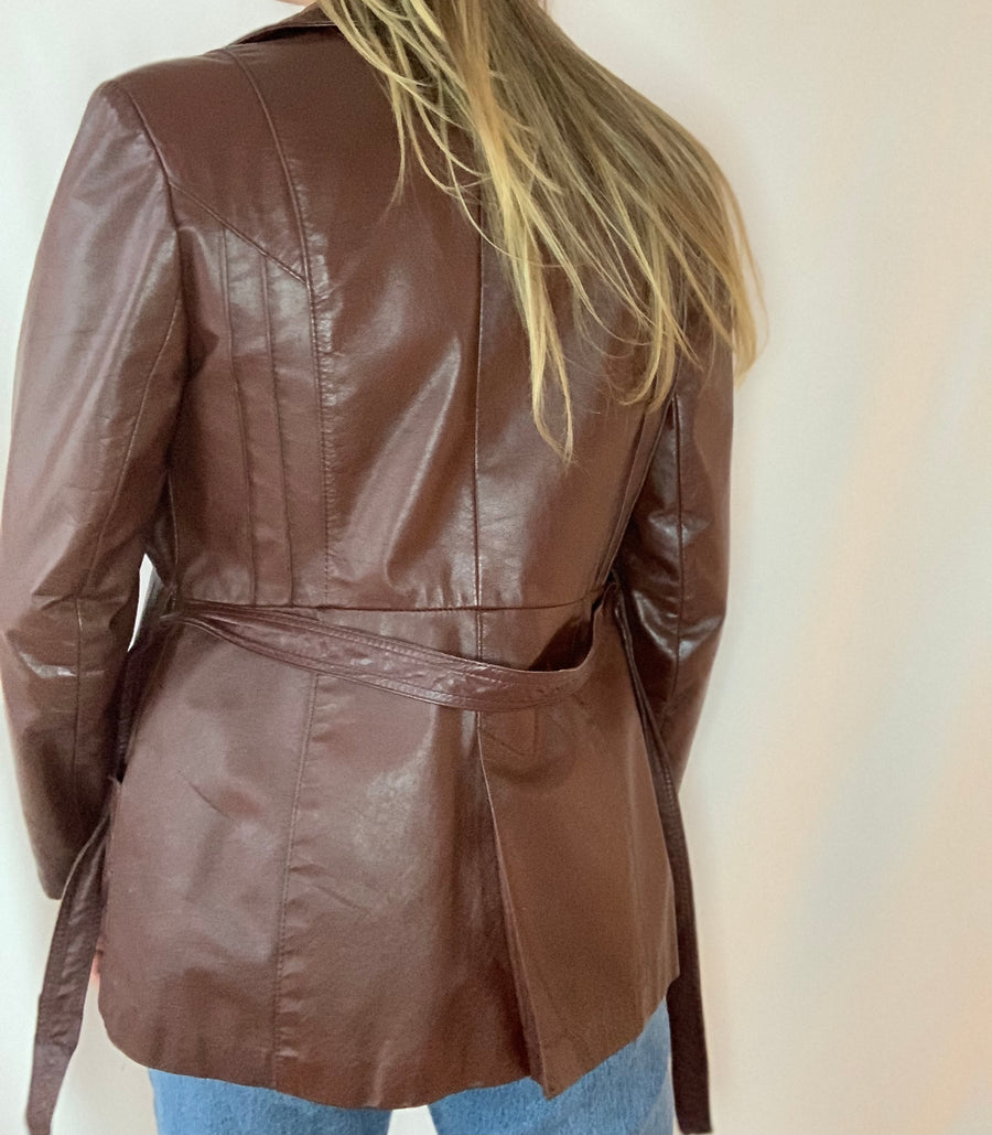 Seal Brown Leather Jacket