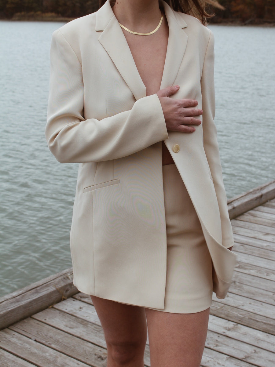 90's Beige Suit