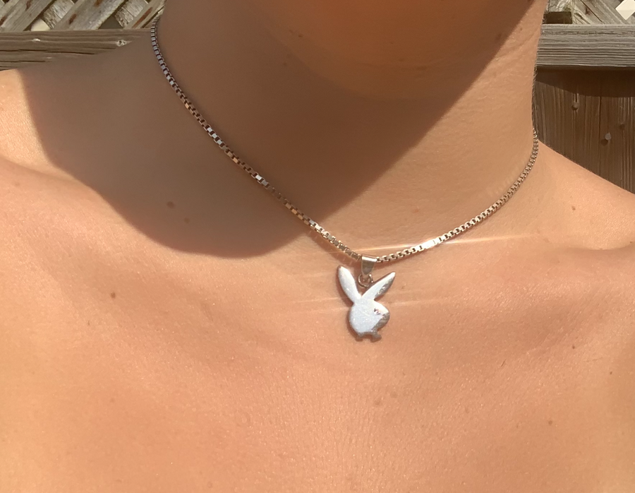 Playboy Charm Silver Necklace